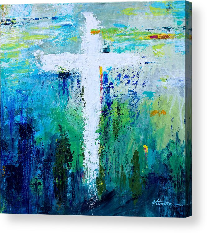 Texture Acrylic Print featuring the painting Cross No.9 by Kume Bryant