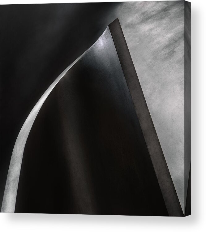 Abstract Acrylic Print featuring the photograph Curved Steel by Gilbert Claes