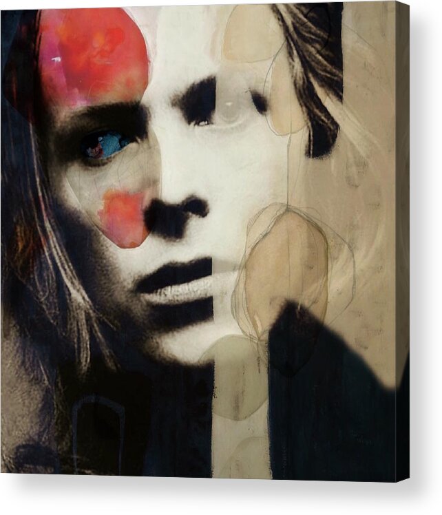 David Bowie Acrylic Print featuring the mixed media David Bowie - This Is Not America by Paul Lovering