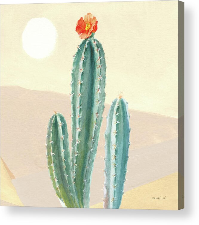 Blooms Acrylic Print featuring the painting Desert Greenhouse IIi by Danhui Nai