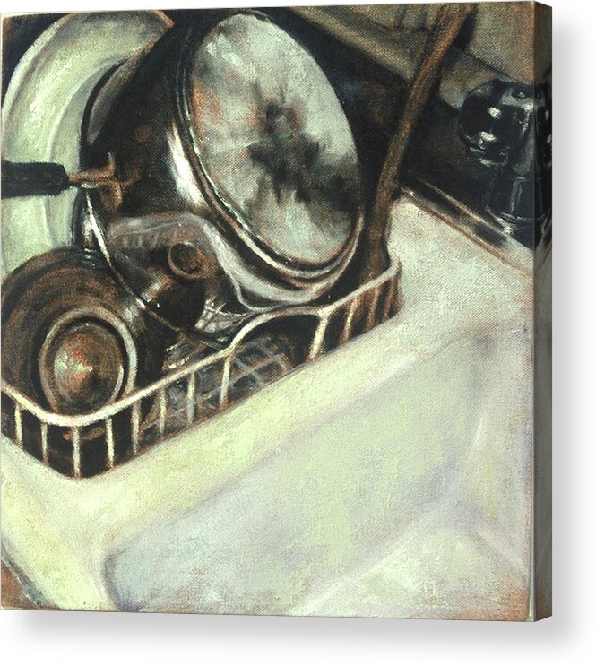 Sink Acrylic Print featuring the painting Domestication #2 by Janet Zoya