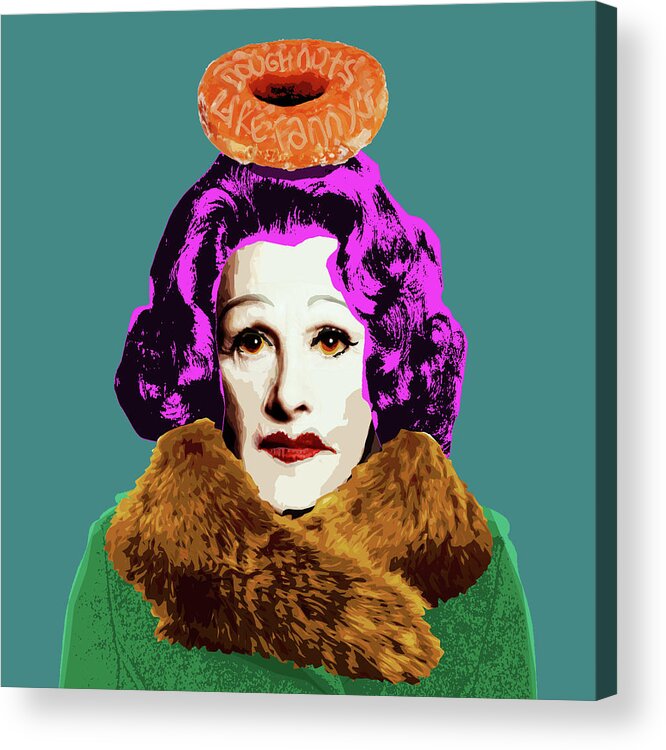 Fanny Acrylic Print featuring the digital art Doughnuts Like Fannys by BFA Prints