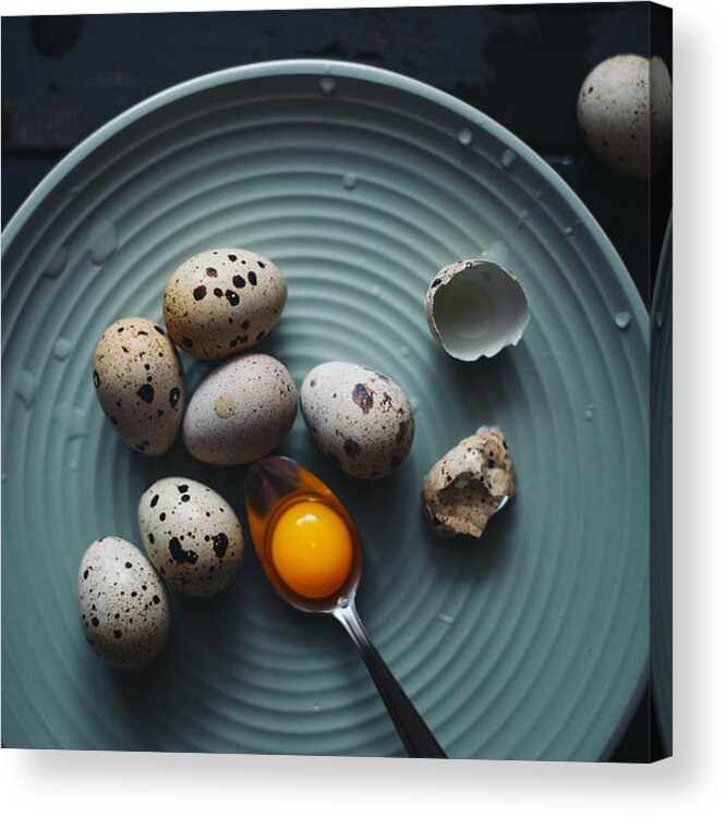 Food Acrylic Print featuring the photograph Eggs In A Plate by Aleksandrova Karina
