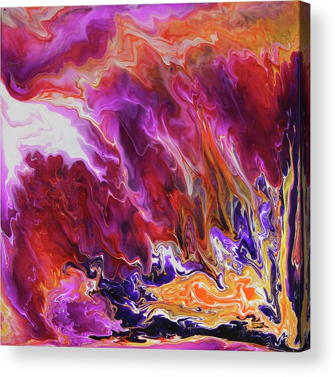 Glossy Acrylic Print featuring the painting Element 3 by Madeleine Arnett