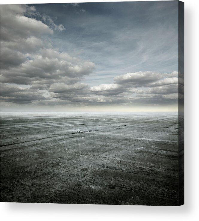 Empty Acrylic Print featuring the photograph Empty Parking Lot by Aaron Foster