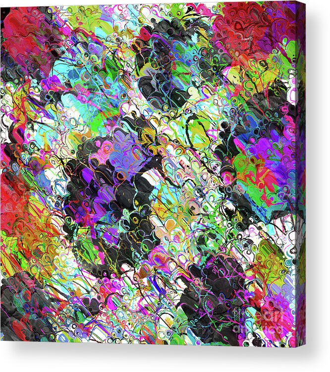 Abstract Acrylic Print featuring the digital art Experiment With Abstract by Phil Perkins