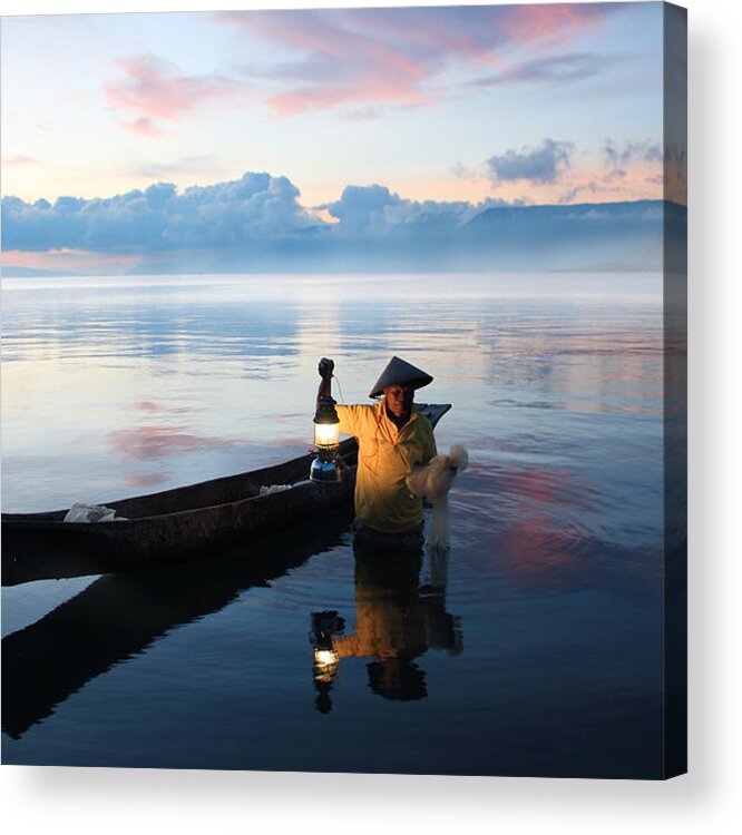 Boat Acrylic Print featuring the photograph Fisherman by Hariadi Lius