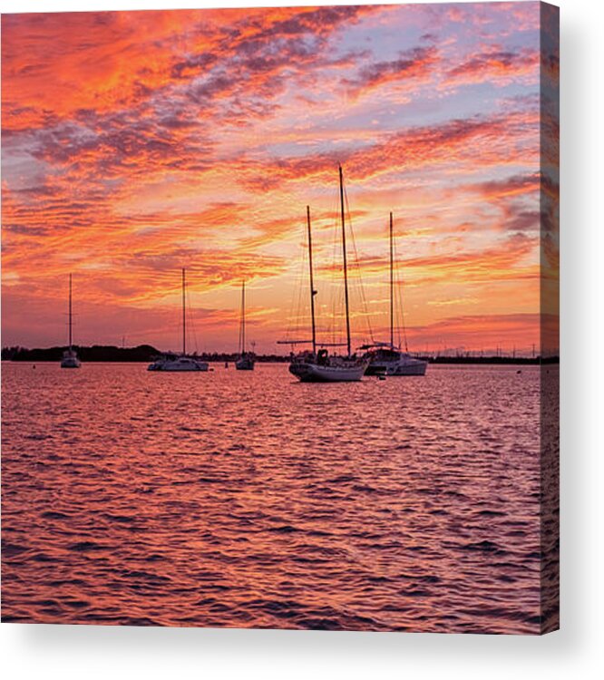 Florida Acrylic Print featuring the photograph Florida Keys Sunset by Mark Duehmig