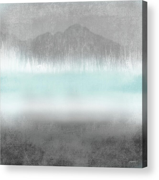 Foggy Acrylic Print featuring the painting Foggy Loon Lake II by Dan Meneely