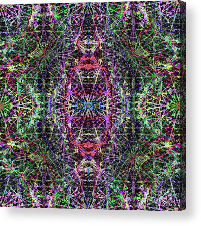 Abstract Acrylic Print featuring the digital art Fractal Organelles, No. 3 by Walter Neal