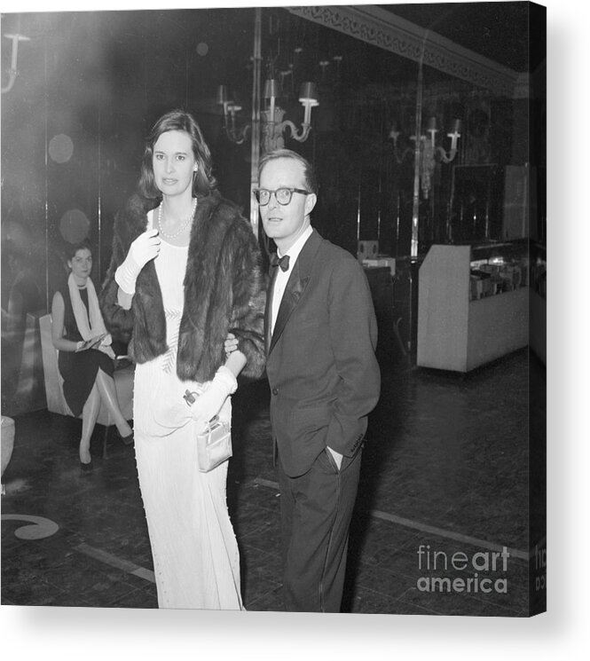 People Acrylic Print featuring the photograph Gloria Vanderbilt And Truman Capote by Bettmann
