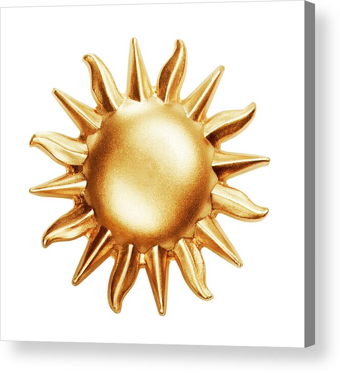 Beach Acrylic Print featuring the drawing Gold Sun by CSA Images