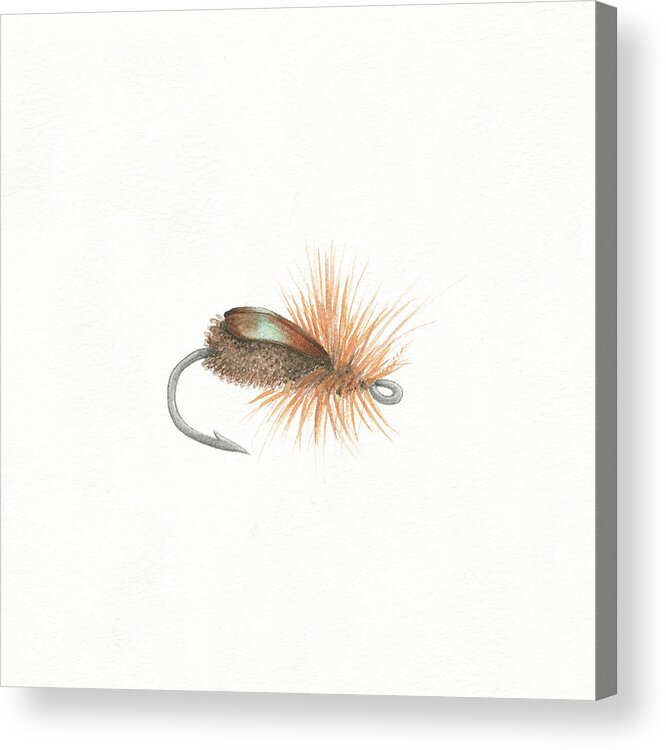 Bait Acrylic Print featuring the painting Gone Fishin II by Wild Apple Portfolio