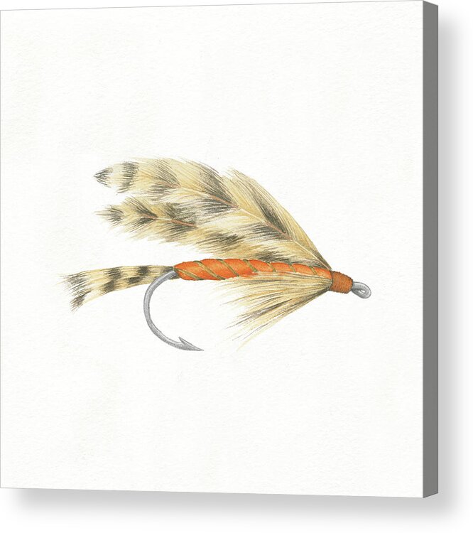 Bait Acrylic Print featuring the painting Gone Fishin Vi by Wild Apple Portfolio