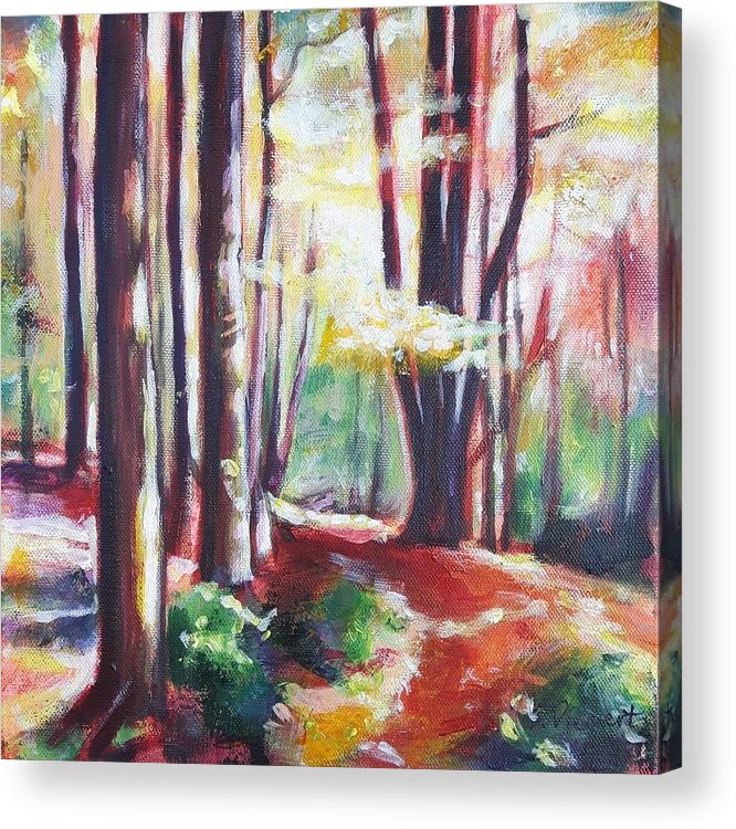 Grand River Trail Acrylic Print featuring the painting Grand River Trail - 020 of Celebrate Canada 150 by Sheila Diemert