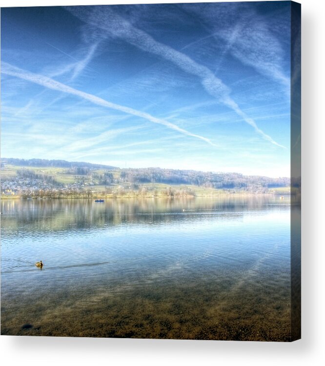 Tranquility Acrylic Print featuring the photograph Greifensee by Björn Disch
