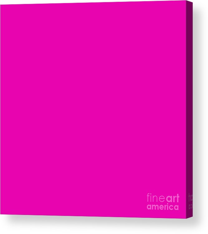 Hot Pink Acrylic Print featuring the digital art Hot Pink by Delynn Addams Solid Colors for Home Interior Decor by Delynn Addams