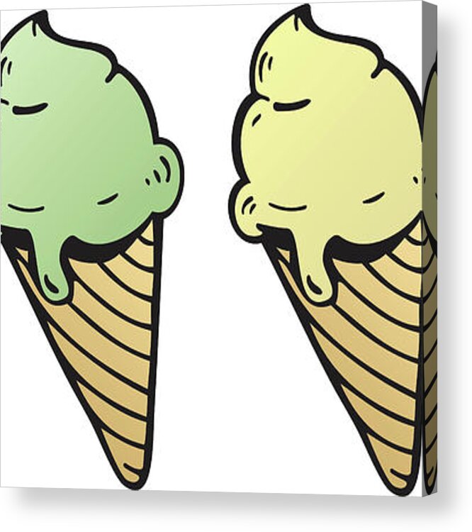 Art Acrylic Print featuring the photograph Ice Cream - Illustration by Onion