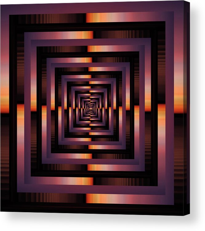 View Acrylic Print featuring the digital art Infinity Tunnel Sunset by Pelo Blanco Photo