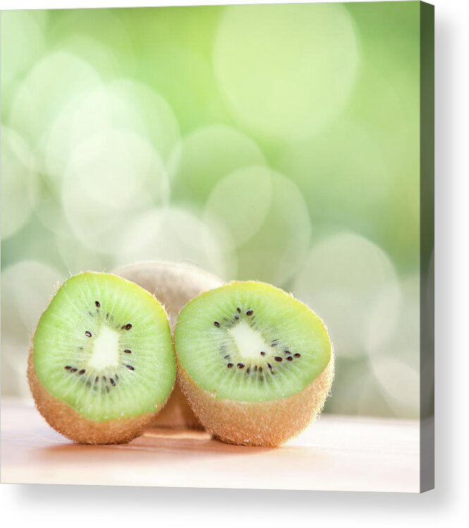 Close-up Acrylic Print featuring the photograph Kiwi Bush by Peter Chadwick Lrps