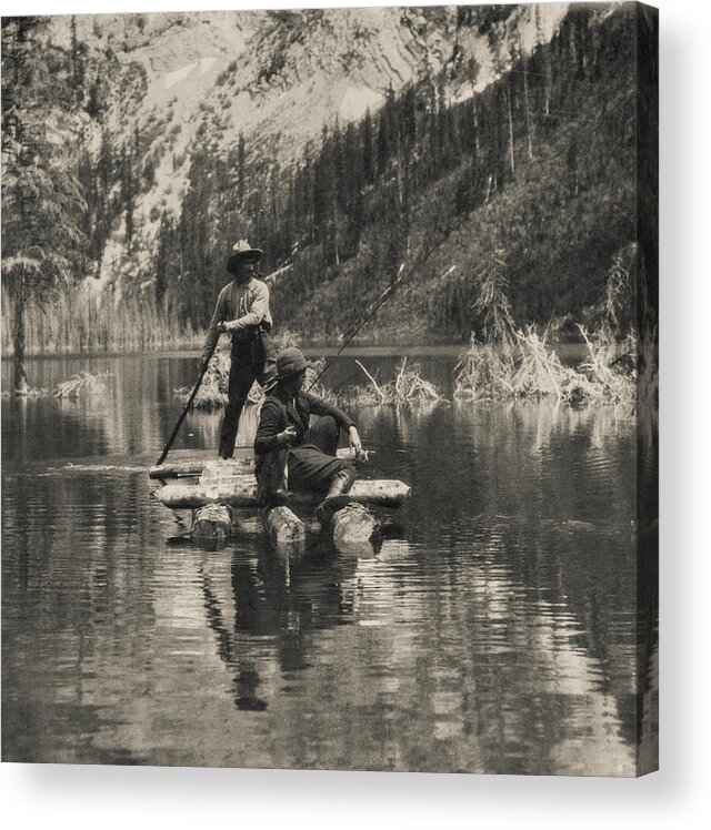 Scenics Acrylic Print featuring the photograph Kootenay River Fishing by Hulton Archive