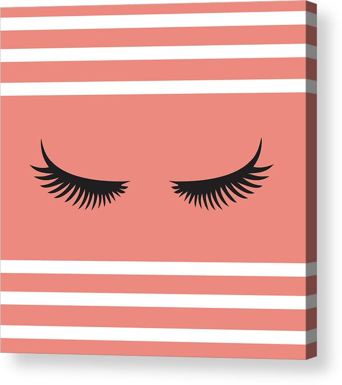 Eye Acrylic Print featuring the painting Lashes by Sd Graphics Studio