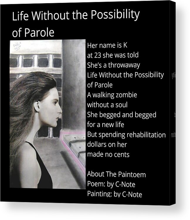 Black Art Acrylic Print featuring the digital art Life Without the Possibility of Parole Paintoem by Donald C-Note Hooker