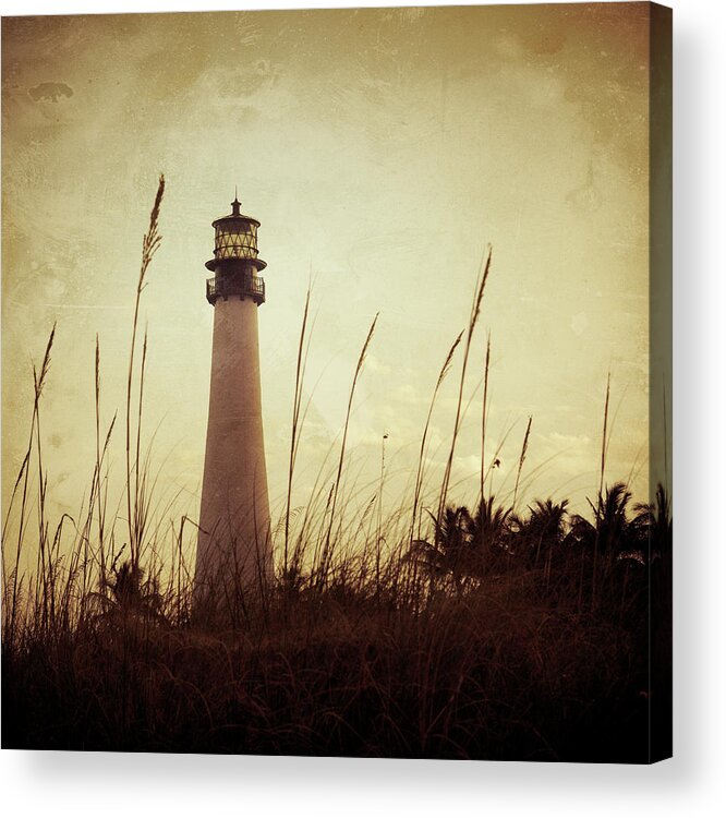 Florida Acrylic Print featuring the photograph Lighthouse At Sunset by Thepalmer