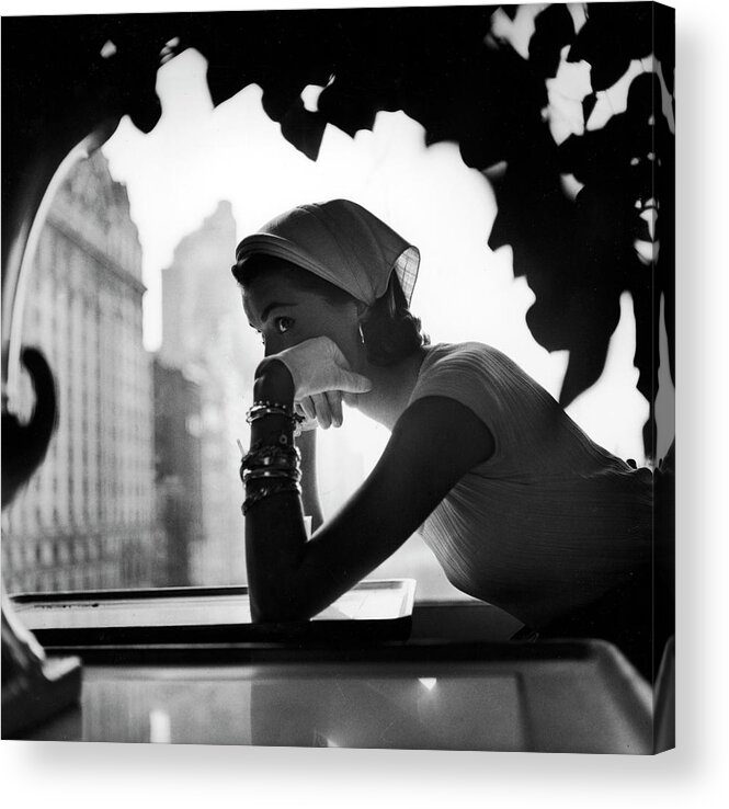 Kerchiefs Acrylic Print featuring the photograph Lilly Dache Design by Gordon Parks
