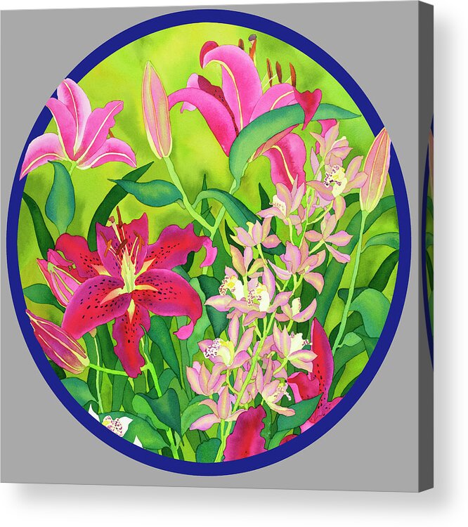 Lilly Love-circle Acrylic Print featuring the painting Lilly Love-circle by Carissa Luminess