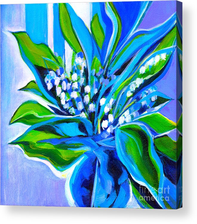 Lily If The Valley Acrylic Print featuring the painting Lily Of The Valley by Tanya Filichkin