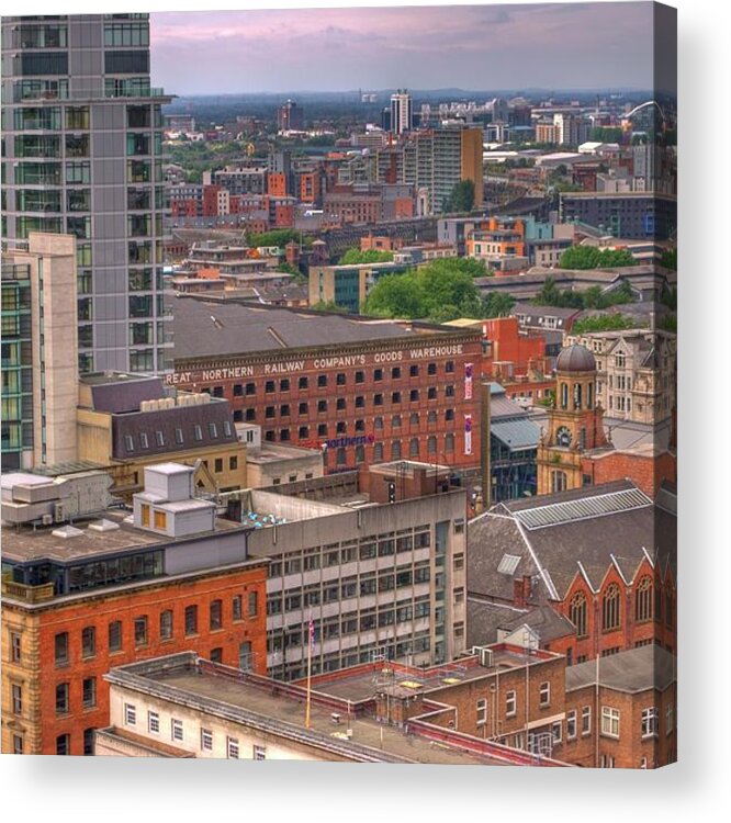 Outdoors Acrylic Print featuring the photograph Manchester From The Town Hall Bell Tower by Andrew Paul Lane (joshuakaitlyn)