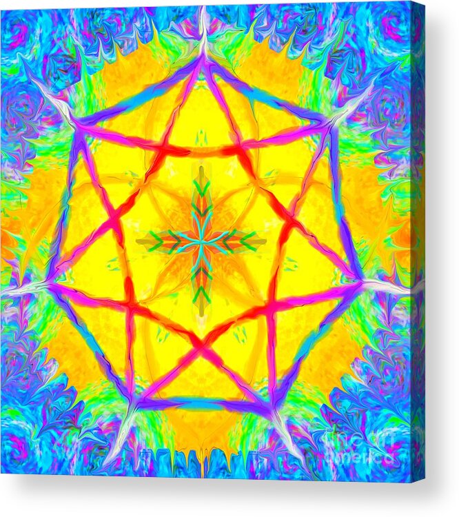 Art Acrylic Print featuring the painting Mandala 12 9 2018 by Hidden Mountain