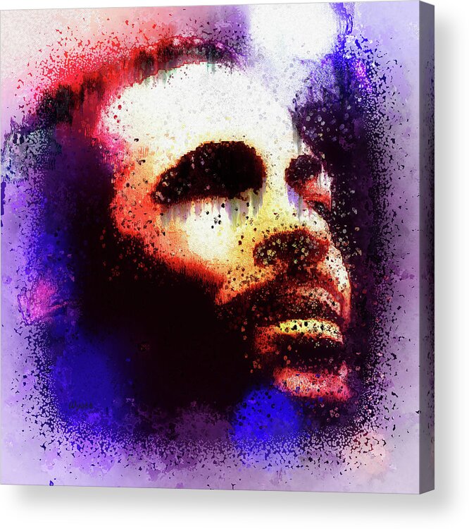 Marvin Gaye Acrylic Print featuring the digital art Marvin Gaye by Regina Wyatt