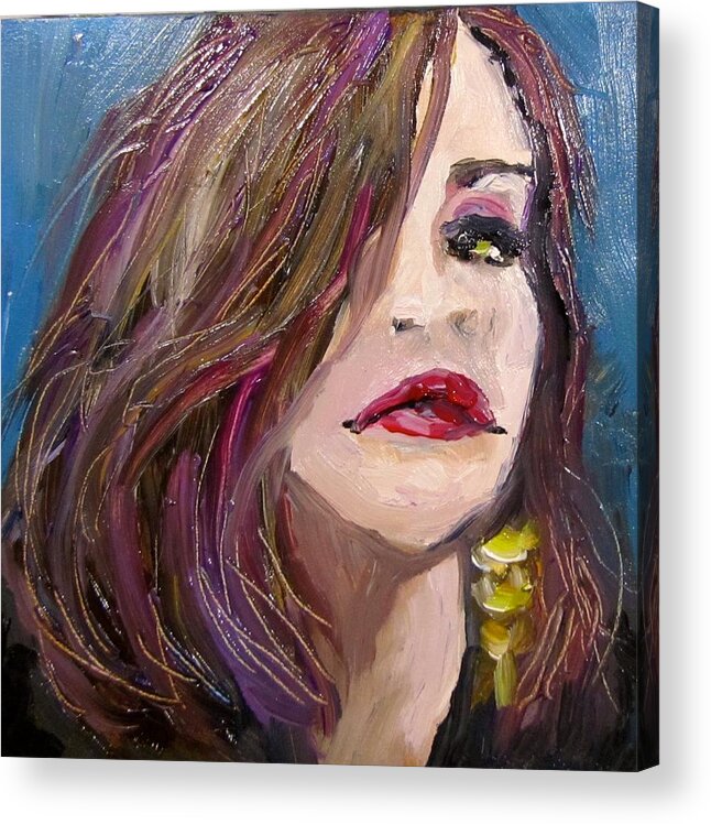 Portrait Acrylic Print featuring the painting Miss M by Barbara O'Toole