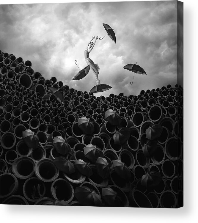 Umbrella Acrylic Print featuring the photograph Missing Serenade by Hardibudi