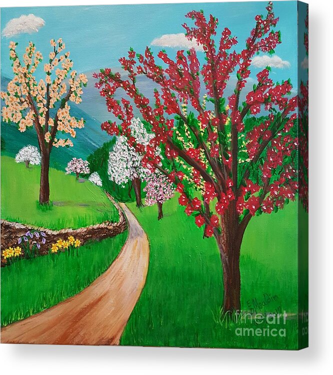 Spring Acrylic Print featuring the painting Morning Walk by Elizabeth Mauldin
