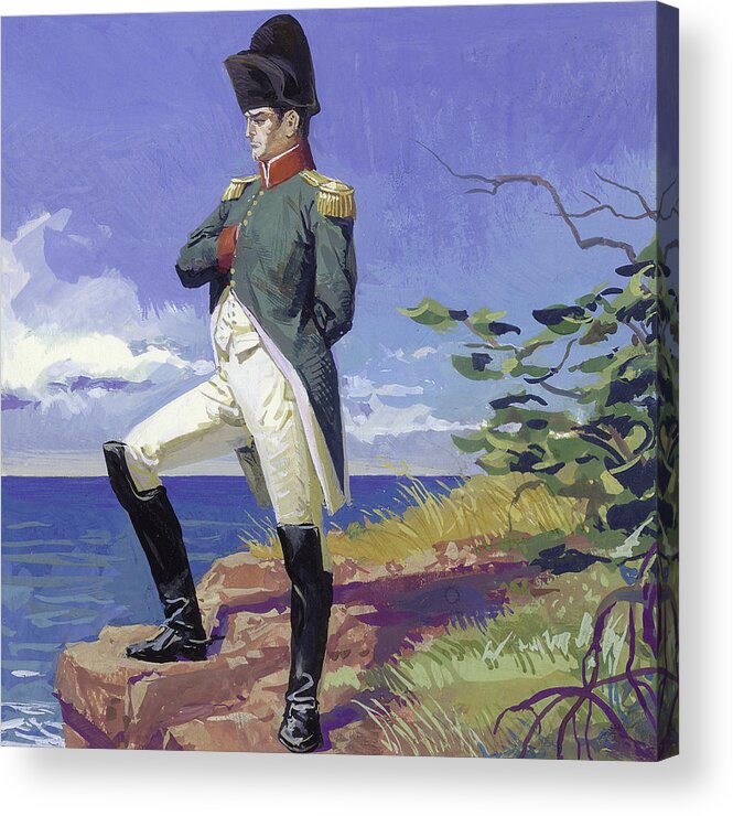 Napoleon In Exile On The Island Of St Helena Acrylic Print by Severino Baraldi