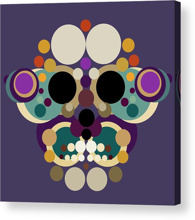 Surreal Acrylic Print featuring the mixed media New Beginnings - Butterfly Skull by BFA Prints