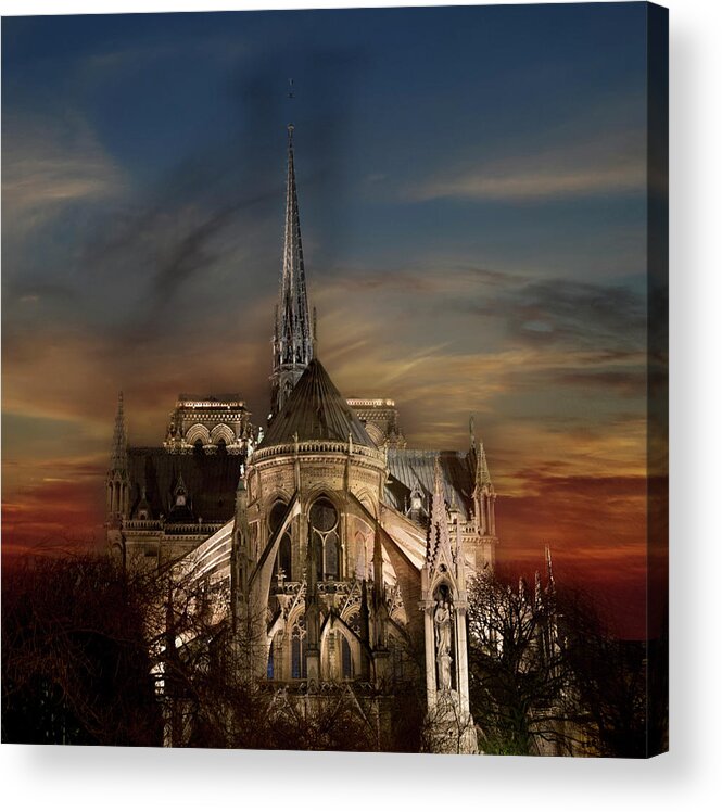 Evie Acrylic Print featuring the photograph Notre Dame Paris by Evie Carrier