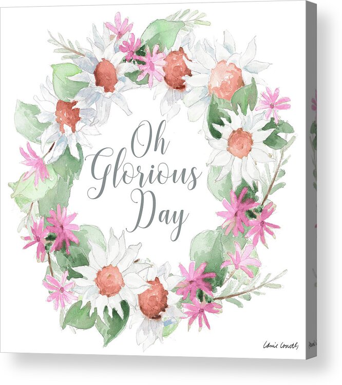 Oh Acrylic Print featuring the mixed media Oh Glorious Day by Lanie Loreth