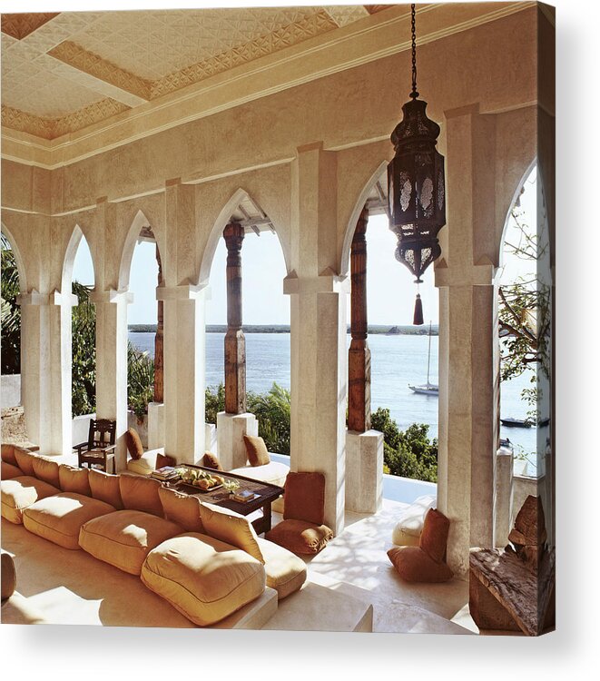 #new2022 Acrylic Print featuring the photograph Open Air Living Room In Lamu by Tim Beddow