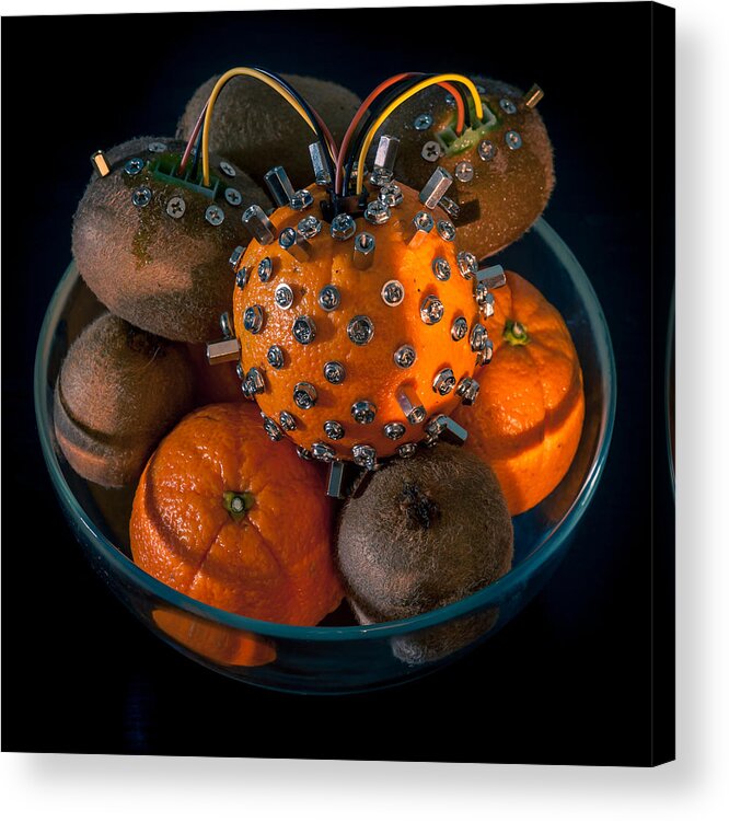 Metallic Acrylic Print featuring the photograph Orange Mutation by Luis Alexandre Telsforo