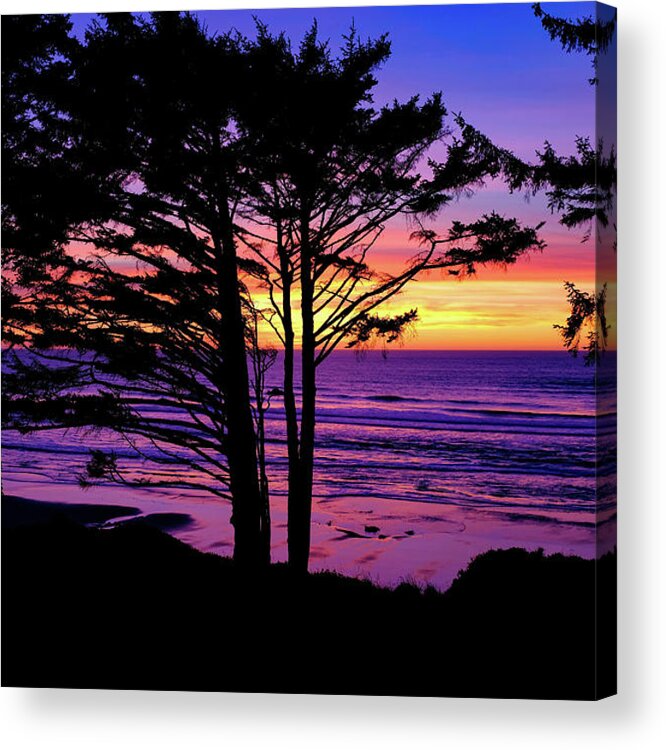 Oregon Acrylic Print featuring the photograph Oregon Coast Sunset by Ron White