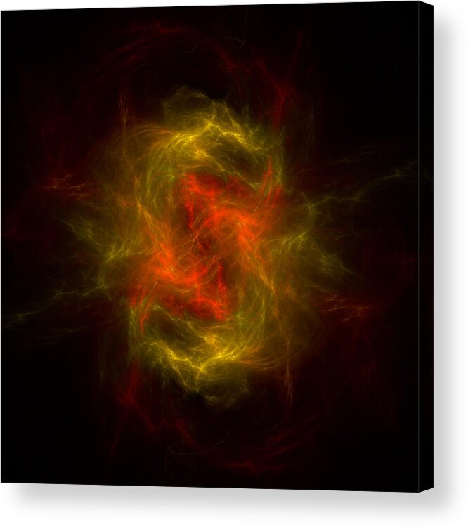 Orange Color Acrylic Print featuring the photograph Plasmalights™ Burst by Capsule