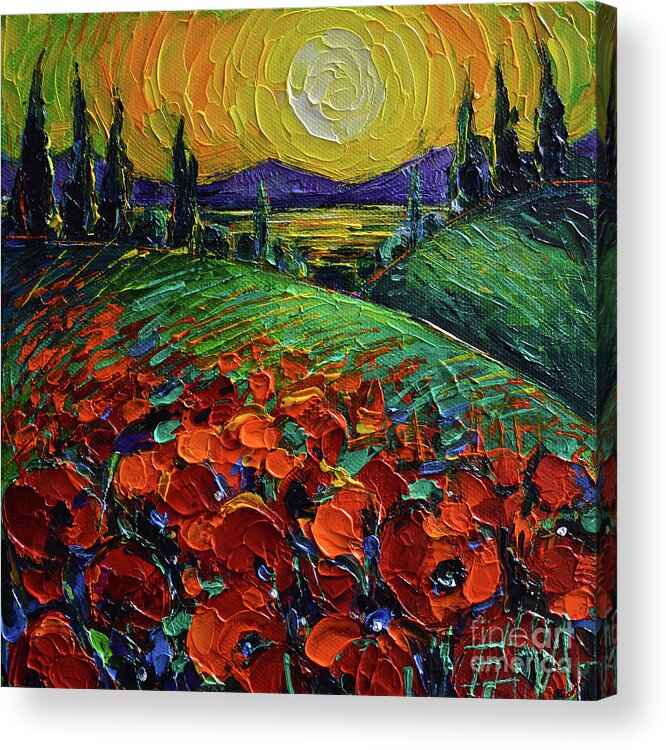 Dreamscape painting, an original textured impasto palette knife oil painting