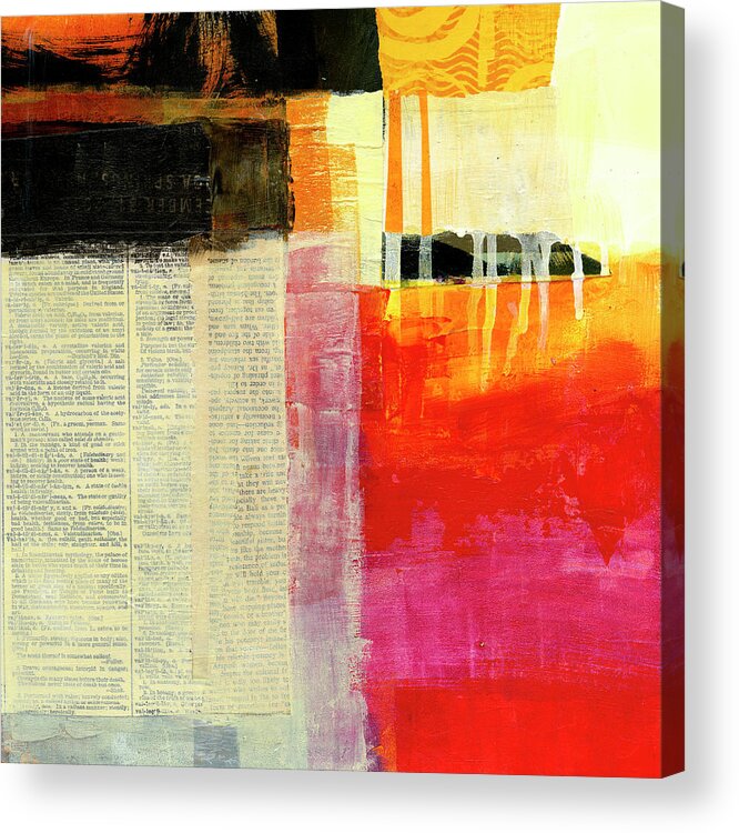 Abstract Art Acrylic Print featuring the painting Rearranging the Facts by Jane Davies