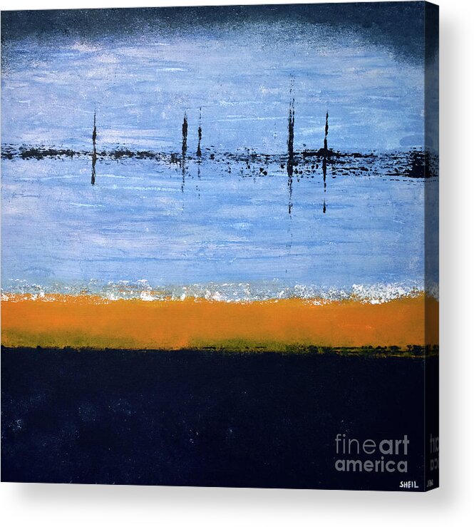 Abstract Acrylic Print featuring the painting Regatta by Amanda Sheil