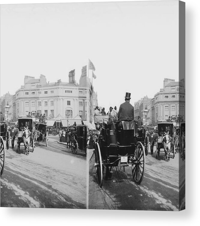 People Acrylic Print featuring the photograph Regent Circus North by London Stereoscopic Company