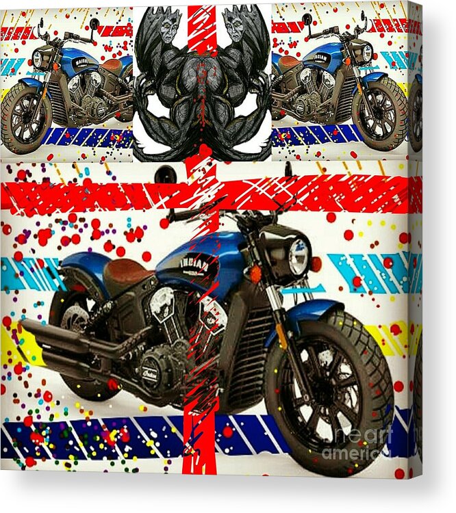 Motorcycle Acrylic Print featuring the digital art Ride by Mark Bradley